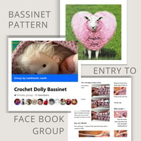 Pattern & Entry into Private Crochet Dolly Bassinet Face Book Group