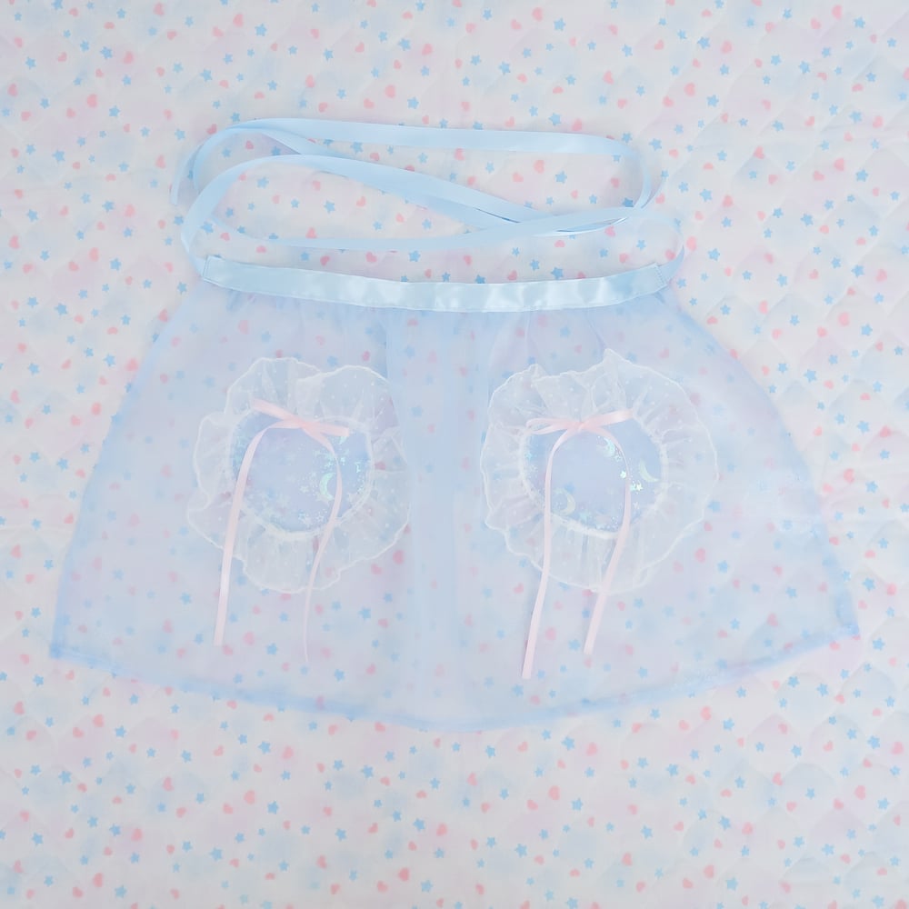 Heart Pocket Apron: Blue