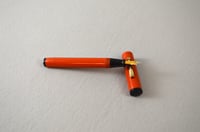 Image 6 of Salz Bros Orange Fountain Pen, 1920/1930 Era Lever Fill Action Writer, #0299