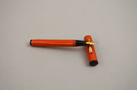 Image 12 of Salz Bros Orange Fountain Pen, 1920/1930 Era Lever Fill Action Writer, #0299