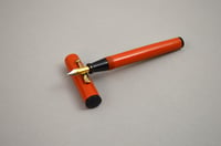 Image 10 of Salz Bros Orange Fountain Pen, 1920/1930 Era Lever Fill Action Writer, #0299