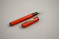 Image 13 of Salz Bros Orange Fountain Pen, 1920/1930 Era Lever Fill Action Writer, #0299