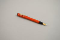 Image 3 of Salz Bros Orange Fountain Pen, 1920/1930 Era Lever Fill Action Writer, #0299