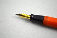 Image 14 of Salz Bros Orange Fountain Pen, 1920/1930 Era Lever Fill Action Writer, #0299