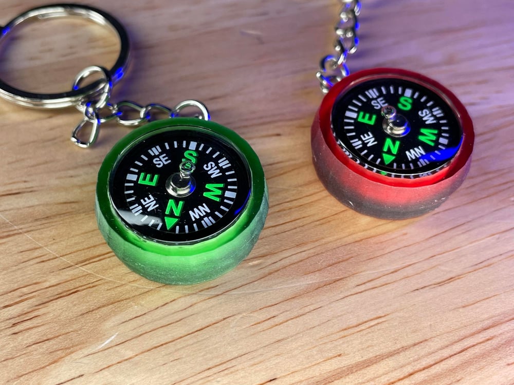 Image of FRC Compass Buddy Keychain EDC Green Or Red