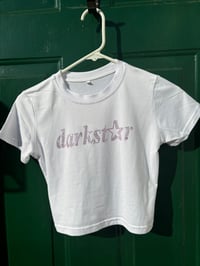 Image 3 of WHITE PINK RHINESTONE BBY TEE