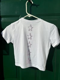 Image 4 of WHITE PINK RHINESTONE BBY TEE