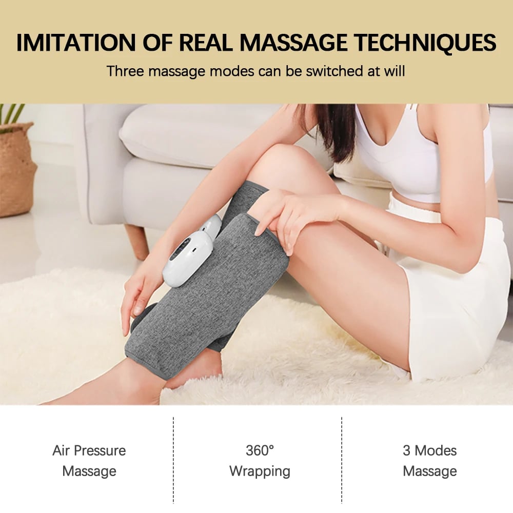 Electric Leg Massager - Wireless Rechargeable Air Compression for Pain Relief