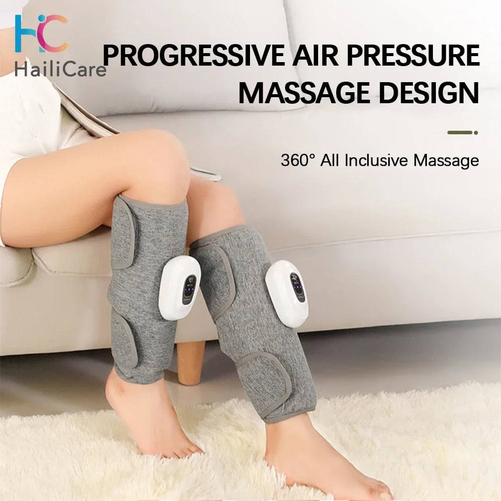 Electric Leg Massager - Wireless Rechargeable Air Compression for Pain Relief