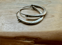 Image 3 of Half Circle Sterling Hoops/ n215