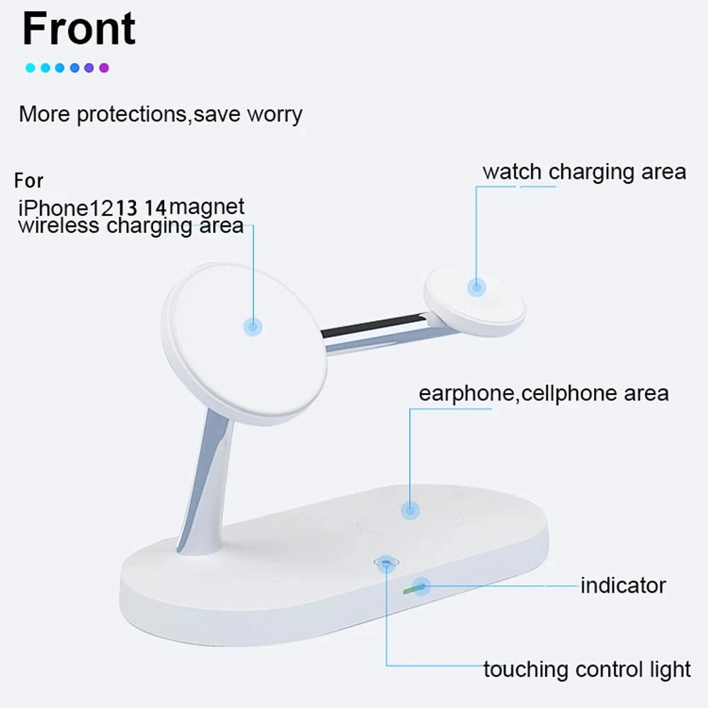 3-in-1 Wireless Charger Stand - Magsafe, Airpods Pro, Apple Watch Fast Charging Station