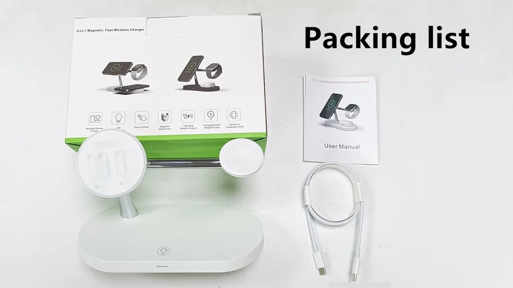 3-in-1 Wireless Charger Stand - Magsafe, Airpods Pro, Apple Watch Fast Charging Station