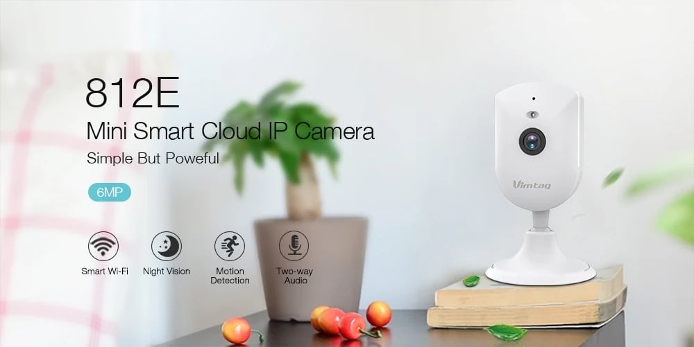 6MP Indoor Security WIFI Camera - IP 2-Way Audio, HD Night Vision, AI Human Detect