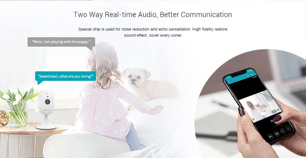 6MP Indoor Security WIFI Camera - IP 2-Way Audio, HD Night Vision, AI Human Detect