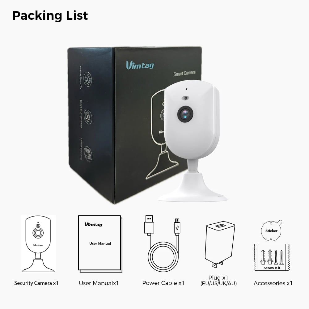 6MP Indoor Security WIFI Camera - IP 2-Way Audio, HD Night Vision, AI Human Detect