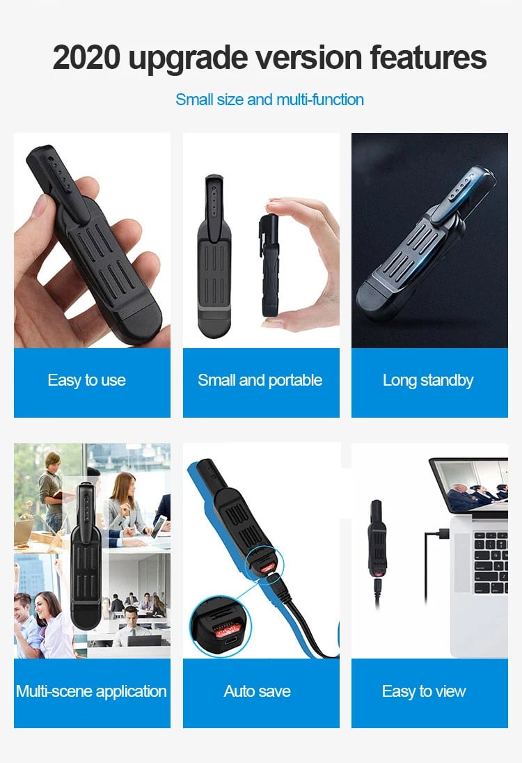 HD 1080P Wearable Body Pen Camera - Mini DVR Camcorder Micro Camera