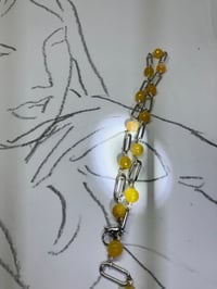 Image 3 of Stainess & Stones Harmony|  agate paper clip choker necklace convertible to double stranded bracelet