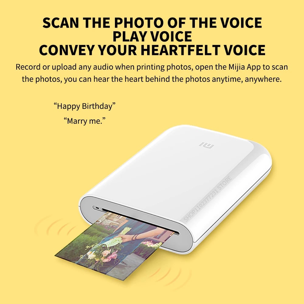 New Original Portable Mini Xiaomi Pocket Photo Printer Wireless Bluetooth Thermal Print AR Video 