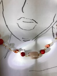 Image 4 of The Rouge | Rose quartz tourmaline rhodonite rhodochrosite protection and healing necklace