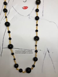 Image 3 of South Hamptons | Gold  Black Obsidian rope necklace 