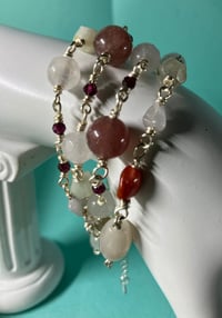 Image 1 of South Hamptons | Long necklace Bohemian 3-in-1 with healing natural crystals long