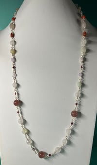 Image 4 of South Hamptons | Long necklace Bohemian 3-in-1 with healing natural crystals long