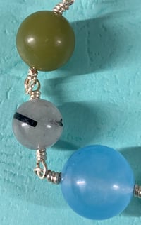 Image 3 of CHUNKY BRACELET | limoncello spritz REAL semi-precious stones - Jade quartz amethyst  bracelet
