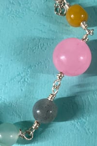 Image 4 of CHUNKY BRACELET | limoncello spritz REAL semi-precious stones - Jade quartz amethyst  bracelet