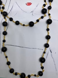 Image 4 of South Hamptons | Gold  Black Obsidian rope necklace 