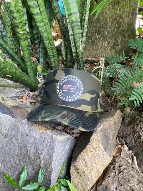 Image of Bret Boards Camo Triangle Trucker