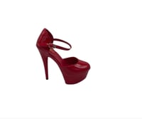 Image 2 of Red Shiny Mary Jane 6 Inch Heels
