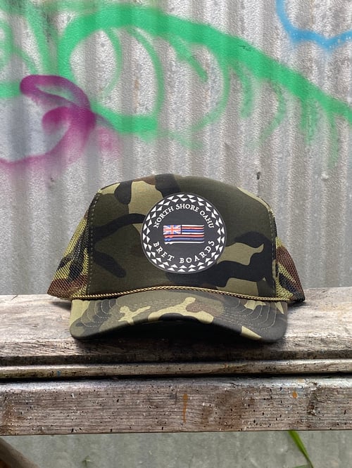 Image of Bret Boards Camo Triangle Trucker