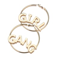 Gold Gang Girl Hoop Earrings