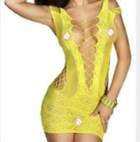 Image 2 of Fishnet Cut Out Mini Dress 