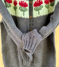 Image 4 of Blooming thistle - Tweed wool cardigan - Ready to ship