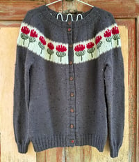 Image 2 of Blooming thistle - Tweed wool cardigan - Ready to ship