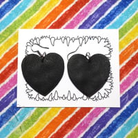 Image 2 of Centre Hung Heart Earrings - Custom