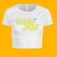 WISE ASS Bella Crop Top Tee, white