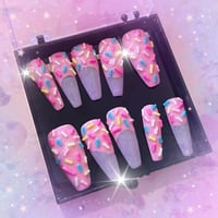 Sprinkle Donut nails 