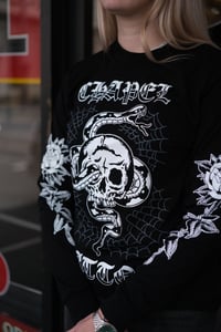 Image 3 of GLOW IN THE DARK CHAPEL SKULL AND SNAKE LONGSLEEVE 