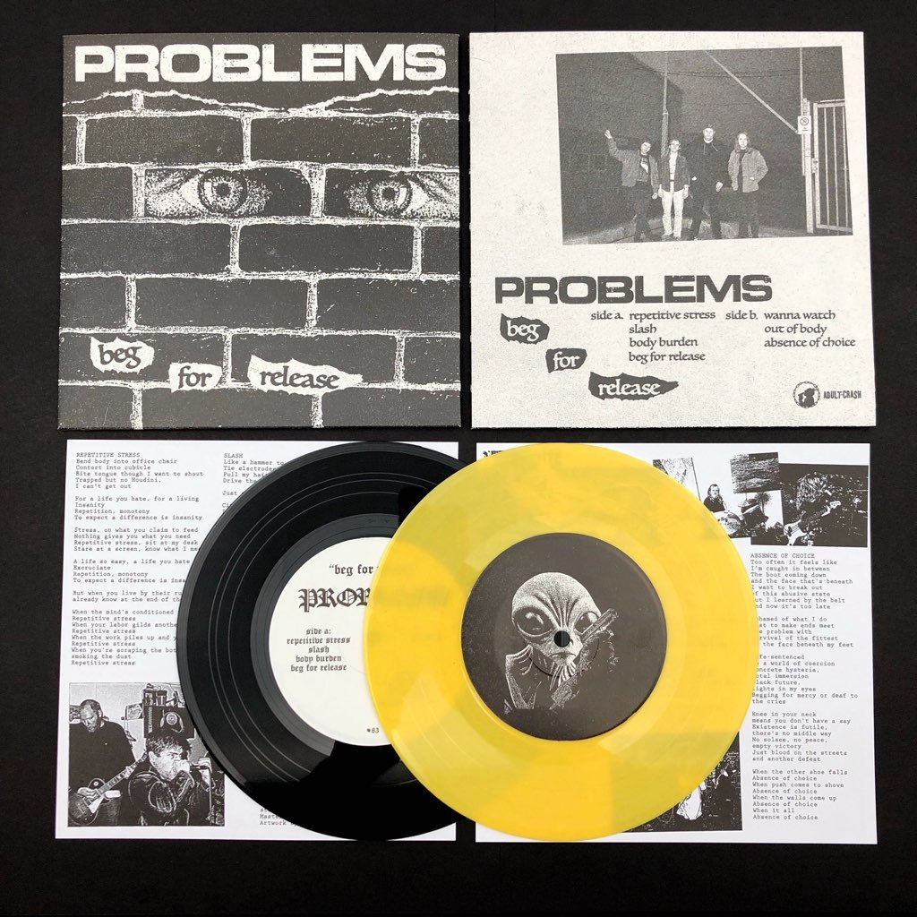 Image of PROBLEMS "Beg for Release" 7" E.P. - yellow wax