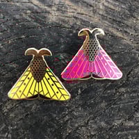 Moth enamel pin set of two