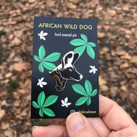 Image 2 of African Wild Dog enamel pin