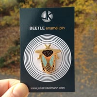 Image 2 of Beetle 2 enamel pin