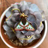 Image 1 of Moth enamel necklace