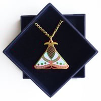 Image 3 of Moth enamel necklace