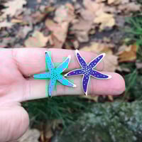 Image 1 of Starfish enamel pin set of two
