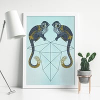 Image 1 of Capuchin monkeys print // A5 or A4