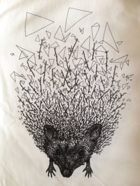 Image 4 of Hedgehog // animal print on white t-shirt // ladies