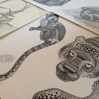 Image 2 of Capuchin monkeys print // A5 or A4